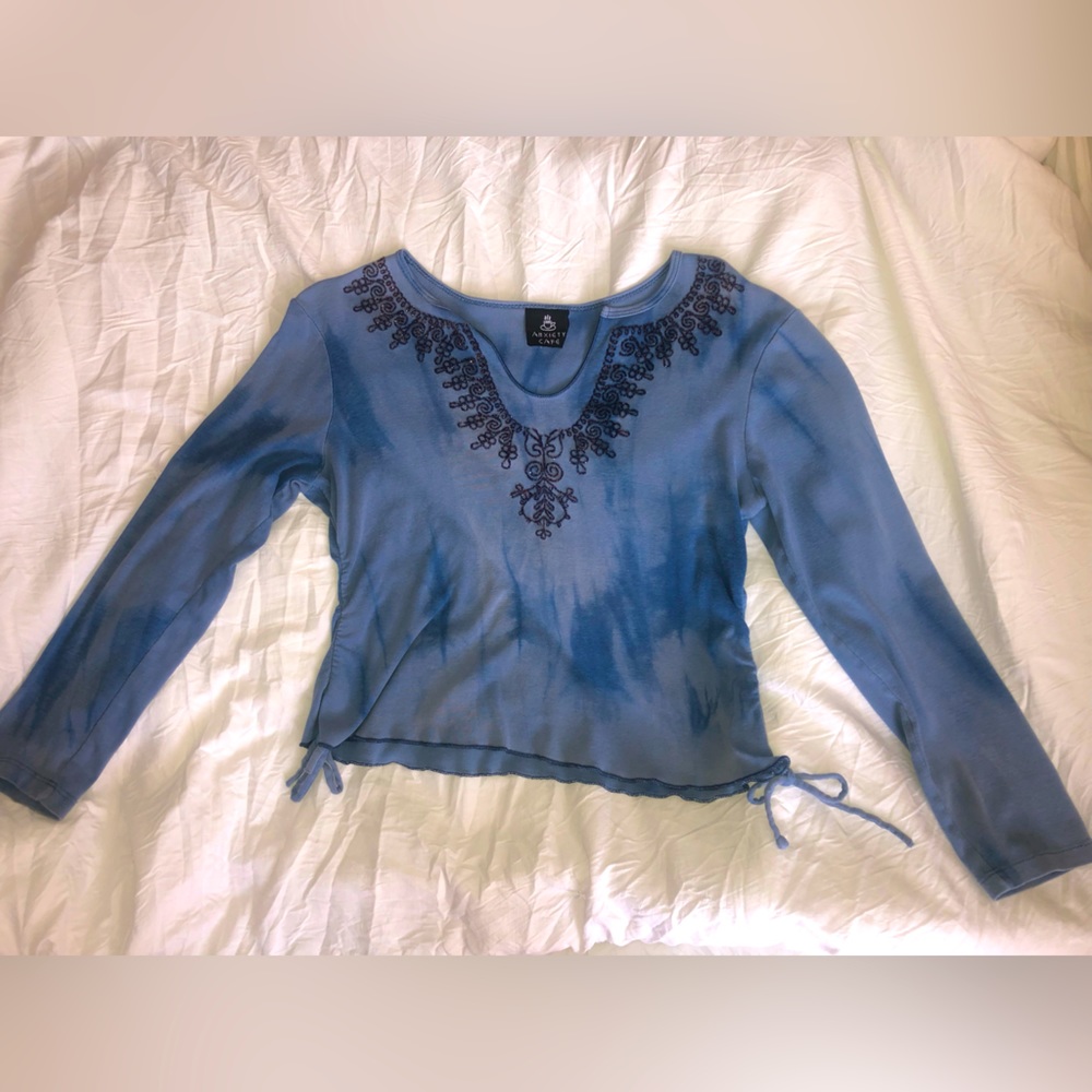 Anxiety Cafe Vintage Blue Top